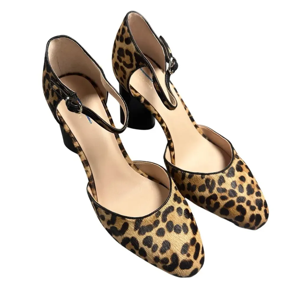Kate Spade Serene Leopard Calf Hair Heels Size 9.5 NIB